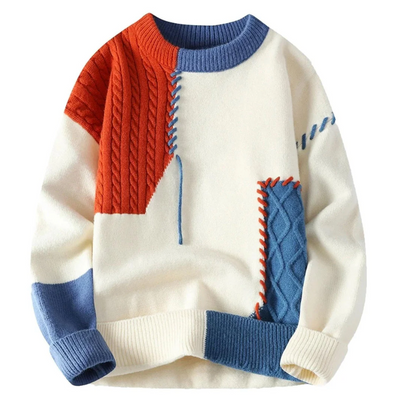 Tyler | Stilig patchwork-genser