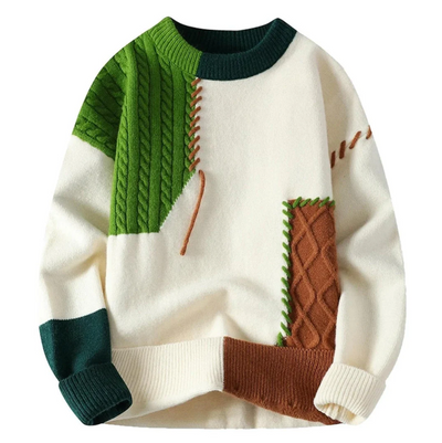Tyler | Stilig patchwork-genser