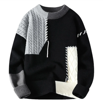 Tyler | Stilig patchwork-genser